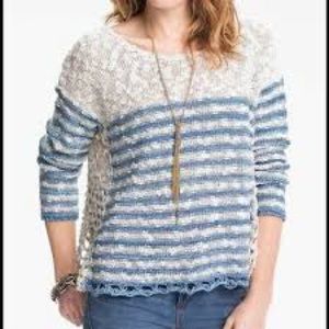 Free People Crochet Knit Sweater Sz S